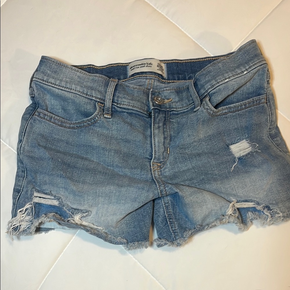 Abercrombie Kids Blue Cut-Off Denim Shorts